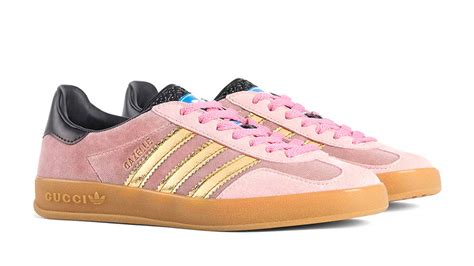 pink gazelle adidas gucci - Adidas pink velvet goat.